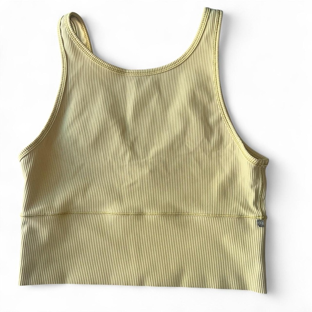 lululemon Ribbed Yellow Tank Top – Size L Estimated